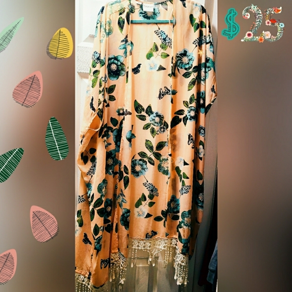 Junarose Other - ☆DISCONTINUED☆ Junarose Long Floral Kimono